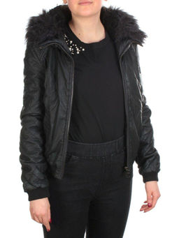 74051 BLACK Куртка зимняя женская NO NAME (200 гр. холлофайбер) - Фабричный китай фото 8