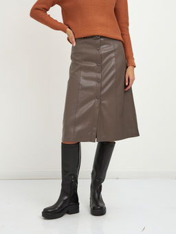 юбка из эко-кожи на пуговицах - Glenfield фото 2