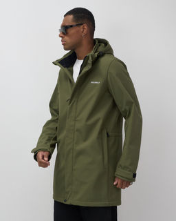 Парка спортивная мужская с капюшоном softshell цвета хаки 9565Kh - Mtforce фото 10