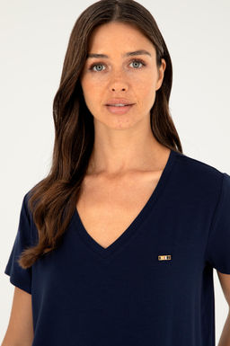 Kad_n Lacivert Basic Ti__rt Sepette S_rpriz _ndirim - U.s. polo assn фото 2