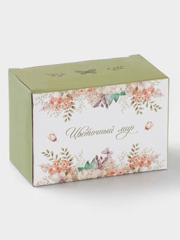 Набор для специй Доляна Цветы, 2 предмета: солонка, перечница 130 мл, доломит, белый  фото 6