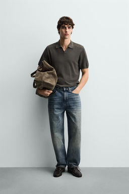 POLO PUNTO ESTRUCTURA / Verde gris