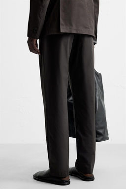 WAXED-EFFECT SUIT TROUSERS - Zara фото 5