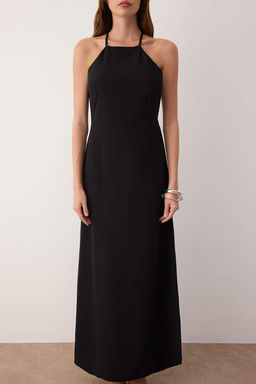 TRENDYOLMILLA Cok Renkli Batik Desenli Duz Kesim Kolsuz Maxi Astarl? Saten Dokuma Elbise TWOSS23EL02238 фото 30