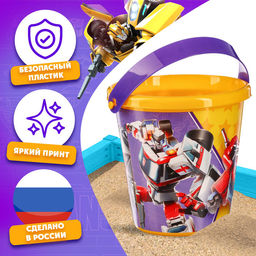 Цена за 2 шт. Ведро детское для игры с песком Трансформеры, пластик, 1 л - Hasbro фото 3