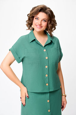 Блуза Swallow 803.2 черный+серебряный узор фото 566