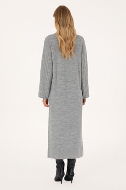 Kad_n Gri Melanj Triko Elbise - U.s. polo assn фото 4