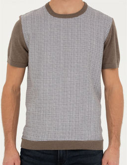 Vizon Melanj Slim Fit Bisiklet Yaka Triko Ti__rt - Pierre cardin фото 6