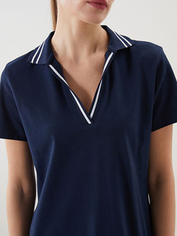 Polo Yaka A Kesim Pike Mini Elbise