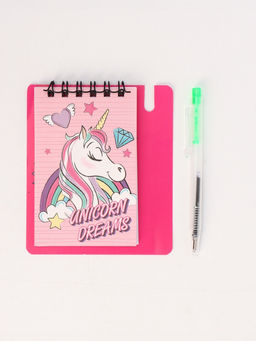 Блокнот А7 и мини ручка, Минни Маус и единорог