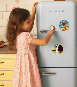 ФРЕЯ CMF-PNBM-004 Набор для раскрашивания по номерам (на магните) 9 х 9 см Котёнок Гав и Шарик