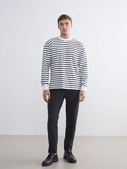 ?izgili Uzun Kollu Erkek Sweatshirt