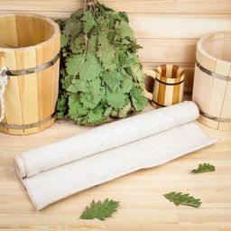 Лежак для бани Банный рай, войлок, белый, 180х60см