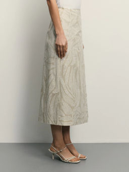 Юбка из хлопка на запах / Zarina  фото 4