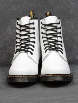 B6019-2 WHITE Ботинки демисезонные женские (натуральная кожа)