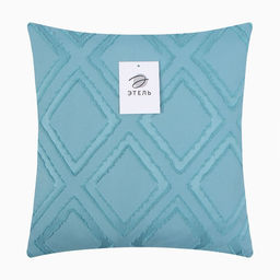 Наволочка декоративная Этель ромб 42х42 см, бирюзовый  фото 4