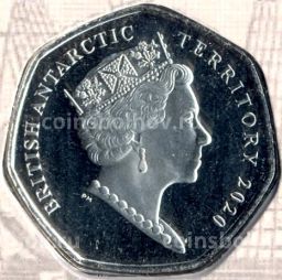 50 центов 2020 года Британские Антарктичские территории  220 лет со дня рождения Джеймса Кларка (в подарочном блистере)