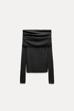 OFF-THE-SHOULDER KNIT TOP - Zara фото 7