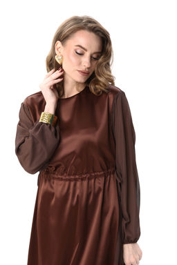 Платье NIKVA н991-2 шоколад  фото 6