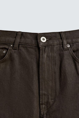 WAXED-FINISH STRAIGHT-LEG JEANS - Zara фото 7