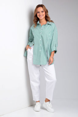 Костюм Liona Style 898 зеленая полоска  фото 2