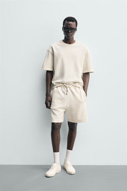 INTERLOCK RELAXED FIT JOGGER BERMUDA SHORTS - Zara фото 10