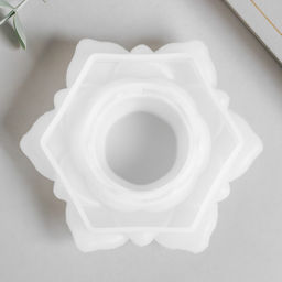 Молд силикононовый «Подсвечник цветок» 10,7 х 12,2 х 4,3 см