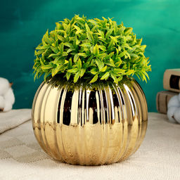 Кашпо «Лоис» золотое, 15×15×11 см