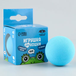 Игрушка для кошек. Мячик интерактивный Лягушка с мятой - Пушистое счастье фото 3