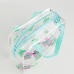 Цена за 2 шт. Косметичка-сумка на молнии для бассейна, с ручками, с рисунком ы, прозрачная/зелёная - Simaland фото 3