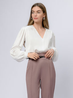 УЦЕНКА. Брюки цвета мокко зауженные - 1001dress фото 2