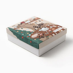 Набор новогодний подарочный "Еноты" полотенце и аксессуары (4 предмета)