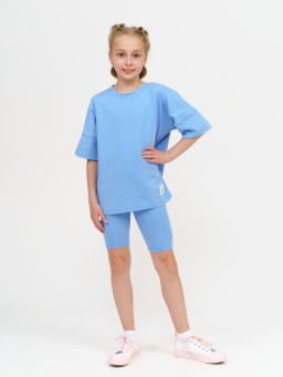 950Д Костюм с велосипедками "Голубой"