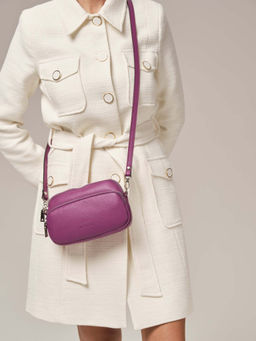 Сумка кожаная Deboro 30851 фиолетовый флокс