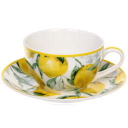 Чайная пара керамическая "Limoncello" (кружка 250мл+блюдце)