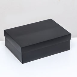 Цена за 5 шт. Коробка складная, крышка-дно, чёрная , 24 х 17 х 8 см