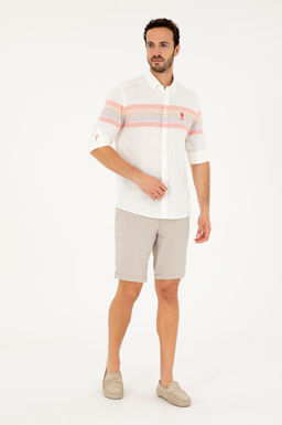 Мужская рубашка с длинным рукавом цвета граната Неожиданная скидка в корзине - U.s. polo assn фото 4