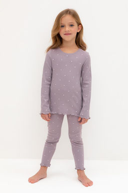 К 1618/морской туман,мини сердечки пижама для дев