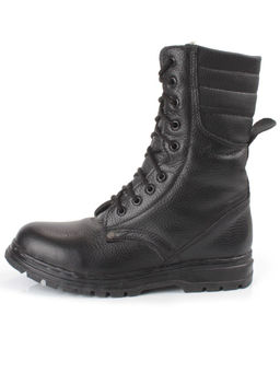05-9002 BLACK Ботинки зимние мужские (натуральная кожа, искусственный мех)