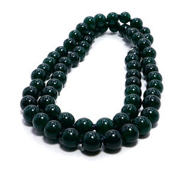 Бусы из камня Зеленый агат 6мм дарует стабильность и процветание