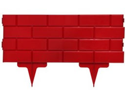 Забор декор. п/эт. "Кирпич" 5секц. 19смх2,5м (терракот)