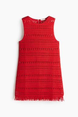 Minivestido efecto crochet