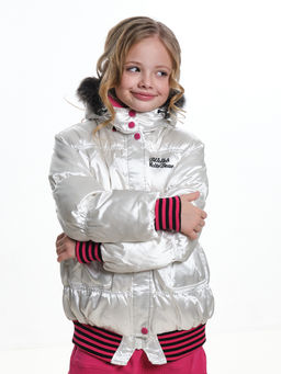 Куртка пуховая для девочки 33-5050 черный - Mini maxi фото 8