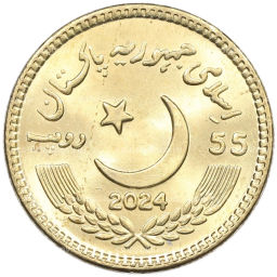 55 рупий 2024 года Пакистан 555 лет со дня рождения Шри Гуру Нанака Дев Джи