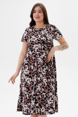 Платье женское из кулирки Кармелита 2 цветок кофе - Амадэль фото 5