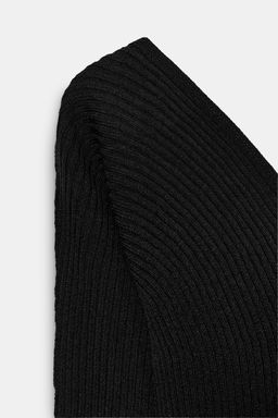 TOP AJUSTADO PUNTO RIB / Negro - Zara фото 5