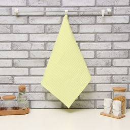 Полотенце Доляна цвет жёлтый 35х60 см, 100% хлопок, крупная вафля 220 г/м2