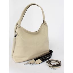 Сумка женская натуральная кожа GU 2033-3161, 1отд+карм/перег, 2плеч/рем, св. бежевый SALE 253555 - Adelia фото 5