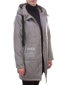 BM-929 GRAY Куртка демисезонная женская COSEEMI (100 гр. синтепон) - Фабричный китай фото 8