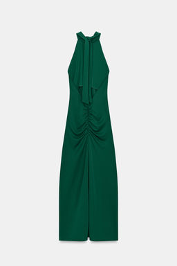 VESTIDO MIDI HALTER / Verde oscuro - Zara фото 6